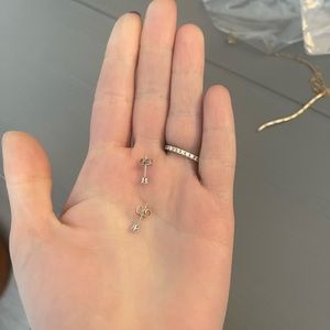 14k small diamond studs